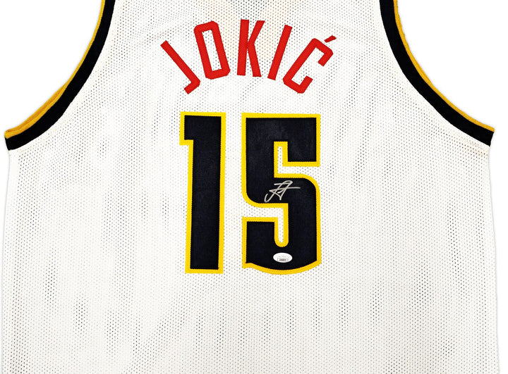 Denver Nuggets Nikola Jokic Autographed Signed White Jersey JSA