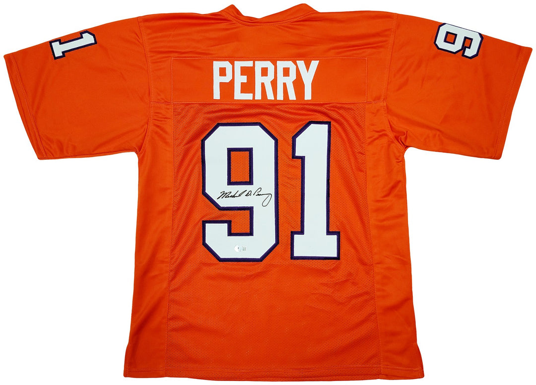Clemson Tigers Michael Dean Perry Autographed Signed Orange Jersey Beckett