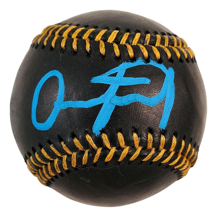 Eduardo Quintero Los Angeles Dodgers Signed Rawlings Black Leather Baseball BAS