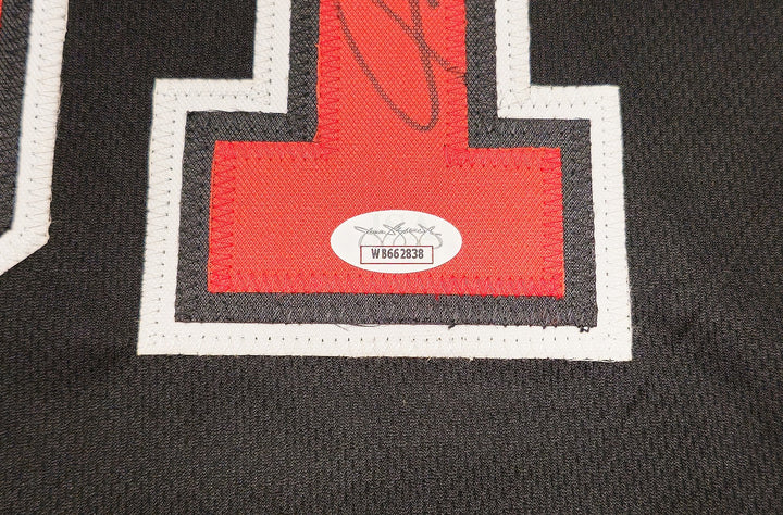 Chicago Bulls Dennis Rodman Autographed Signed Black Jersey JSA