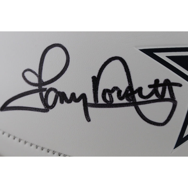 Emmitt Smith Tony Dorsett Autographed Dallas Cowboys Logo Football Beckett 50844