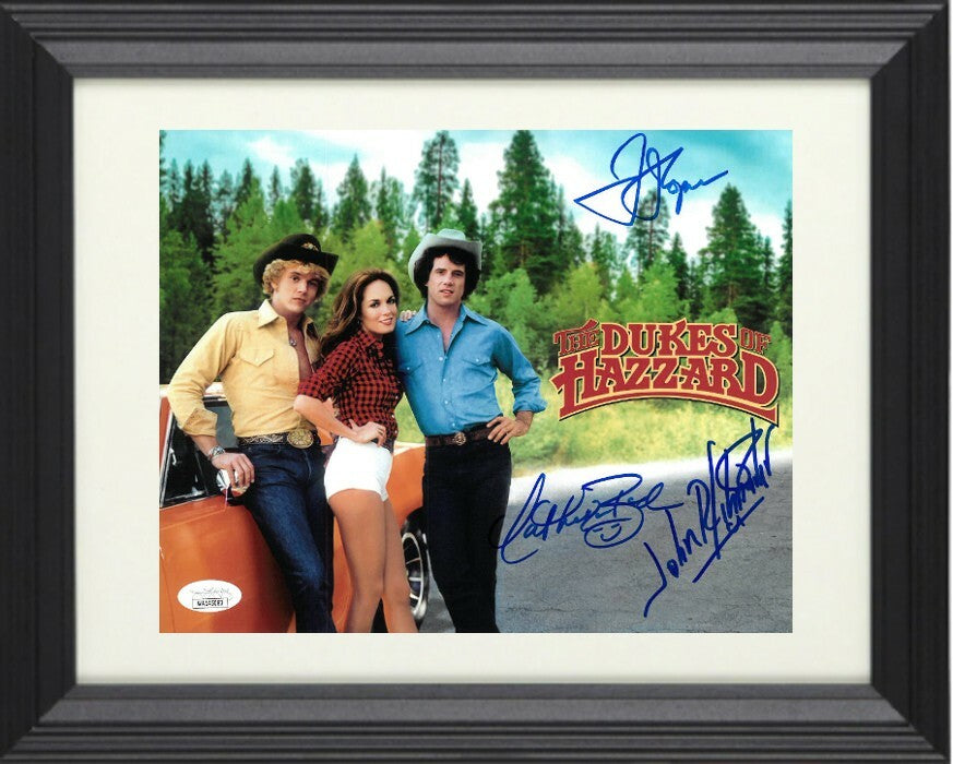 Dukes of Hazzard signed 11X14 Photo Tom Wopat/John Schneider/Catherine Bach-JSA