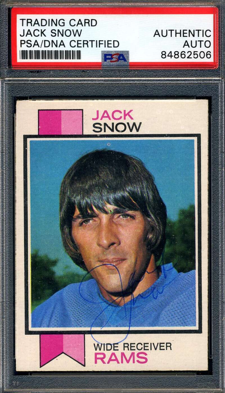 Jack Snow PSA DNA Signed 1973 Topps Autograph