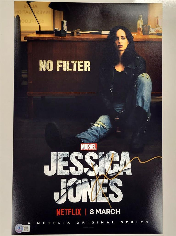 Krysten Ritter signed Jessica Jones 11x17 photo autograph (B) Beckett BAS Holo