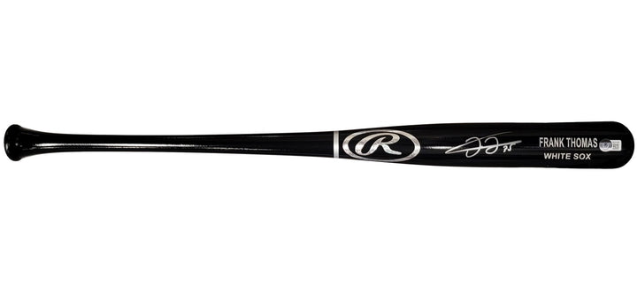 Frank Thomas Signed Black Rawlings Game Model Bat Chicago White Sox Beckett Wit