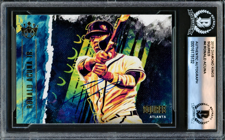 Ronald Acuna Jr. Signed 2019 Donruss Diamond Kings Squires Card #S4 Braves