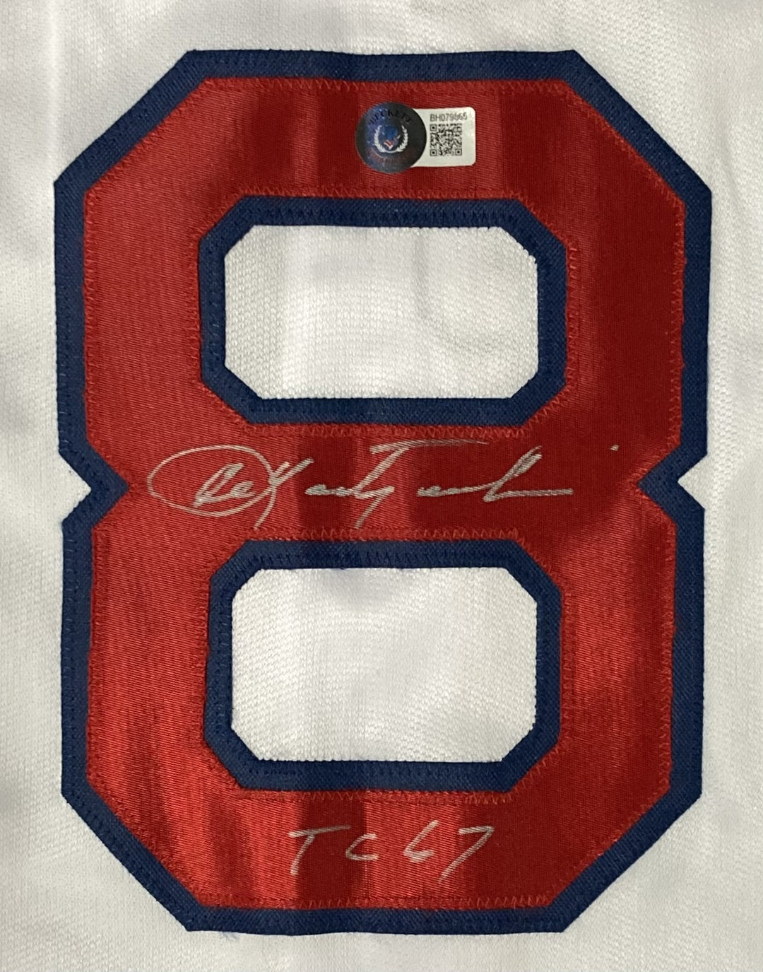 Carl Yastrzemski Boston Signed White Baseball Jersey TC 67 BAS