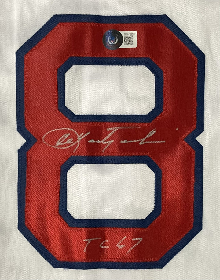 Carl Yastrzemski Boston Signed White Baseball Jersey TC 67 BAS