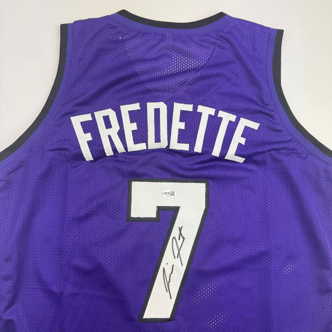 Autographed/Signed Jimmer Fredette Sacramento Purple Jersey JSA COA