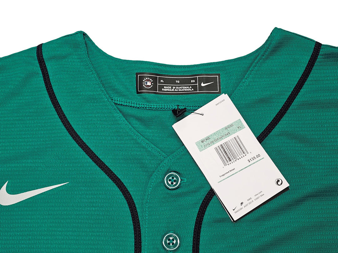 Seattle Mariners Ken Griffey Jr. Signed Teal Nike Jersey Size XL Beckett Wit