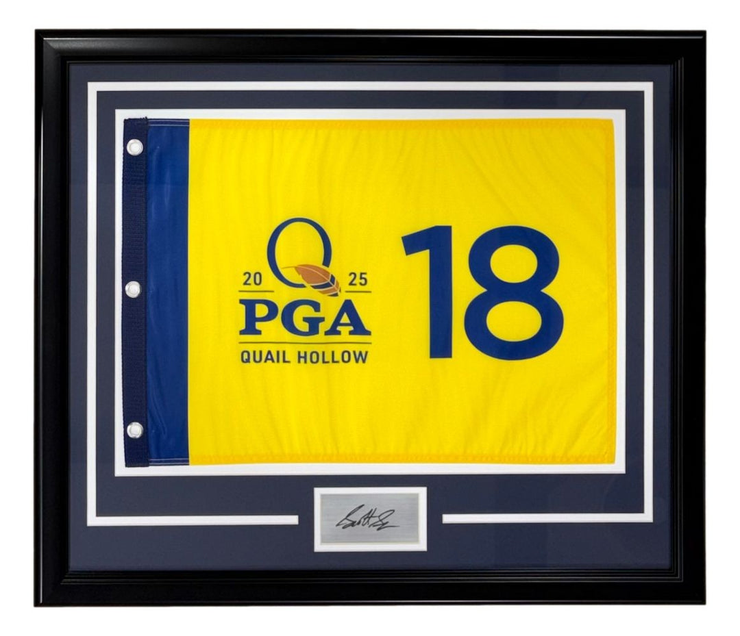 Scottie Scheffler Framed 2025 PGA Championship Flag w/ Laser Engraved Signature