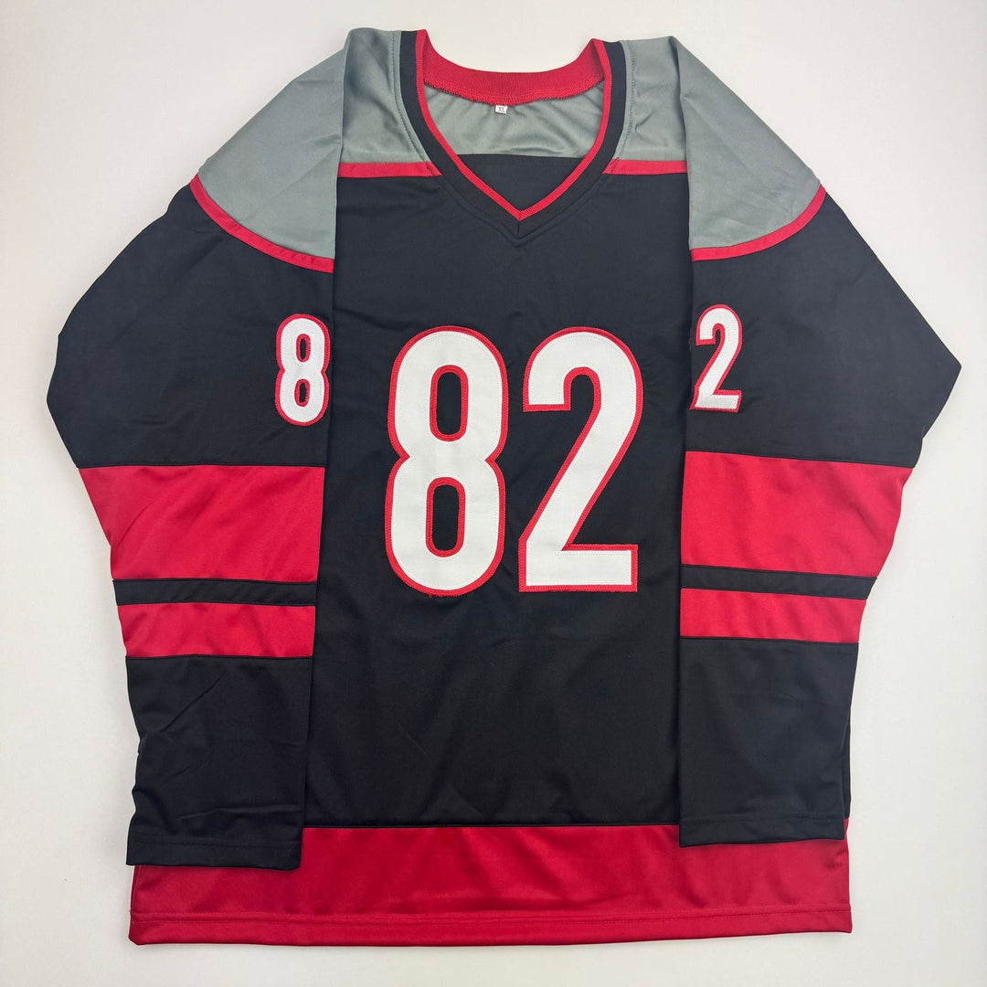 Autographed/Signed Jesperi Kotkaniemi Carolina Black Jersey Beckett BAS COA