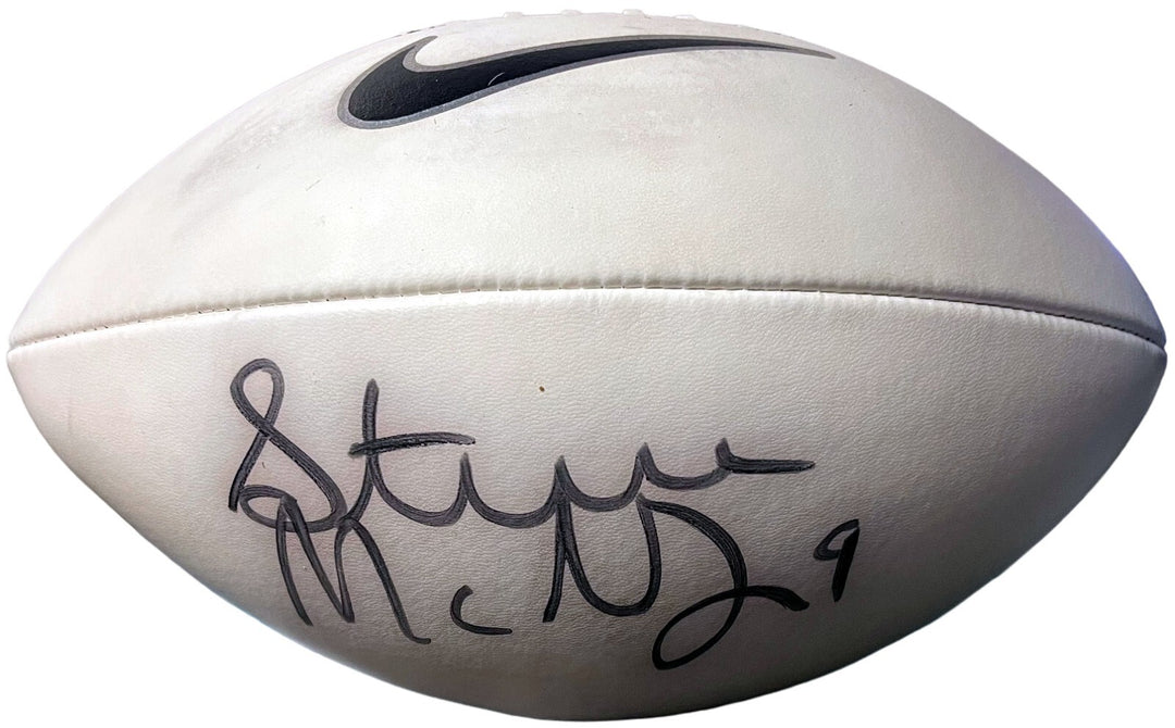 Steve McNair signed Nike Logo Full Size White Panel Football #9– Beckett Review