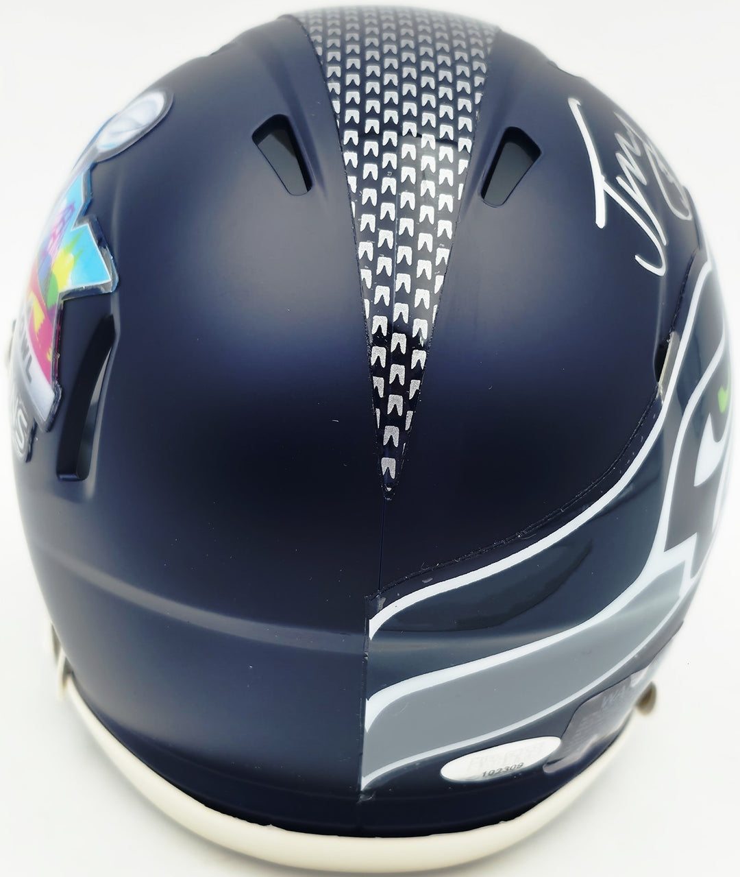 Jason Myers Signed Seahawks SB LX Champions Speed Mini Helmet MCS COA