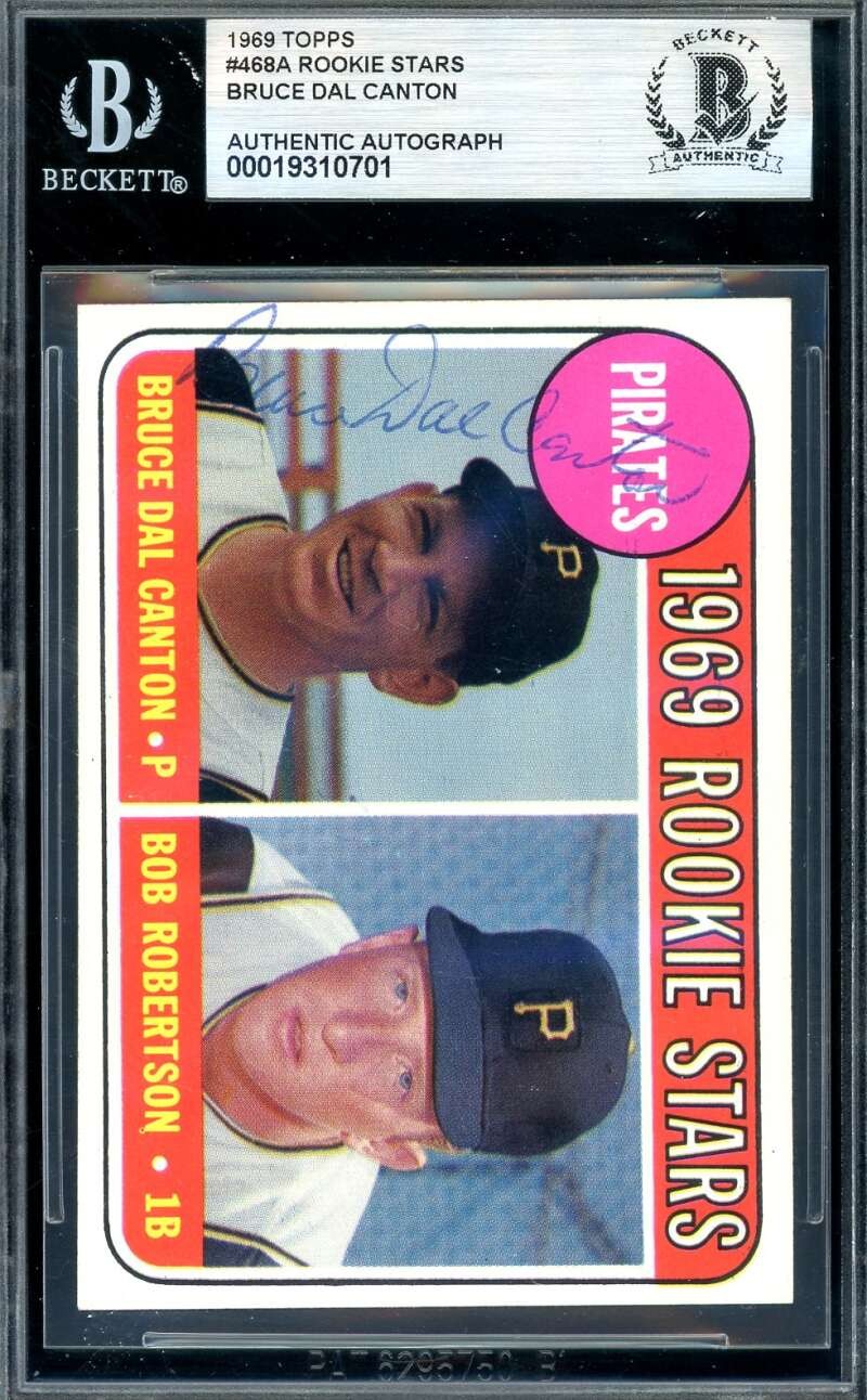 Bruce Dal Canton Beckett BAS Vintage Signed 1969 Topps Rookie Stars Autograph