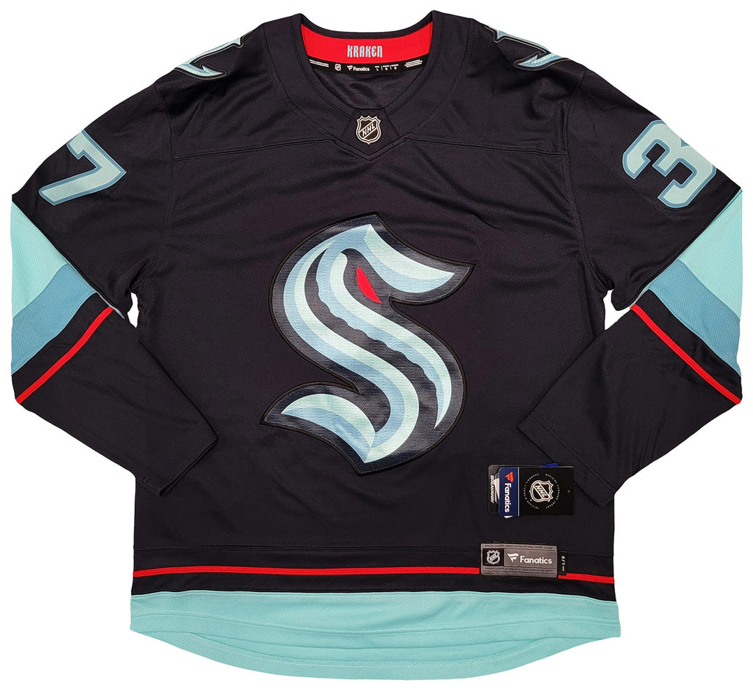 Seattle Kraken Yanni Gourde Signed Blue Fanatics Jersey Size L Fanatics Holo