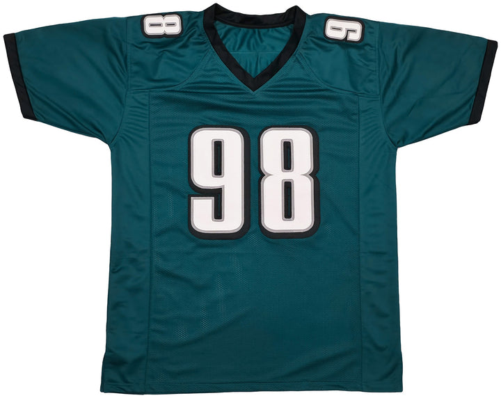 Philadelphia Eagles Jalen Carter Autographed Signed Green Jersey Beckett Witness