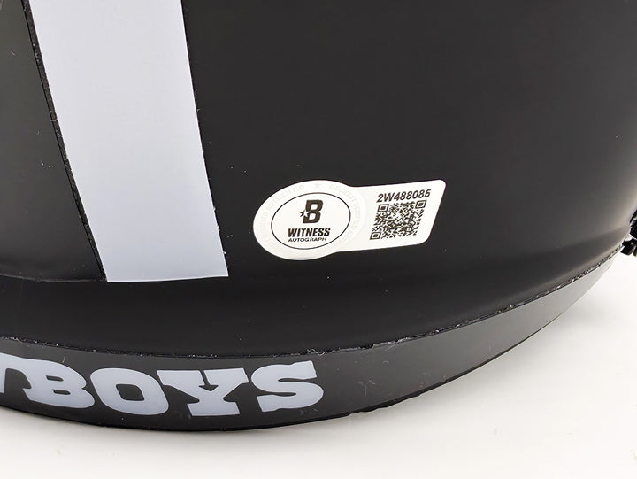 Roger Staubach Auto Cowboys Eclipse Black Full Size Speed Replica Helmet Beckett