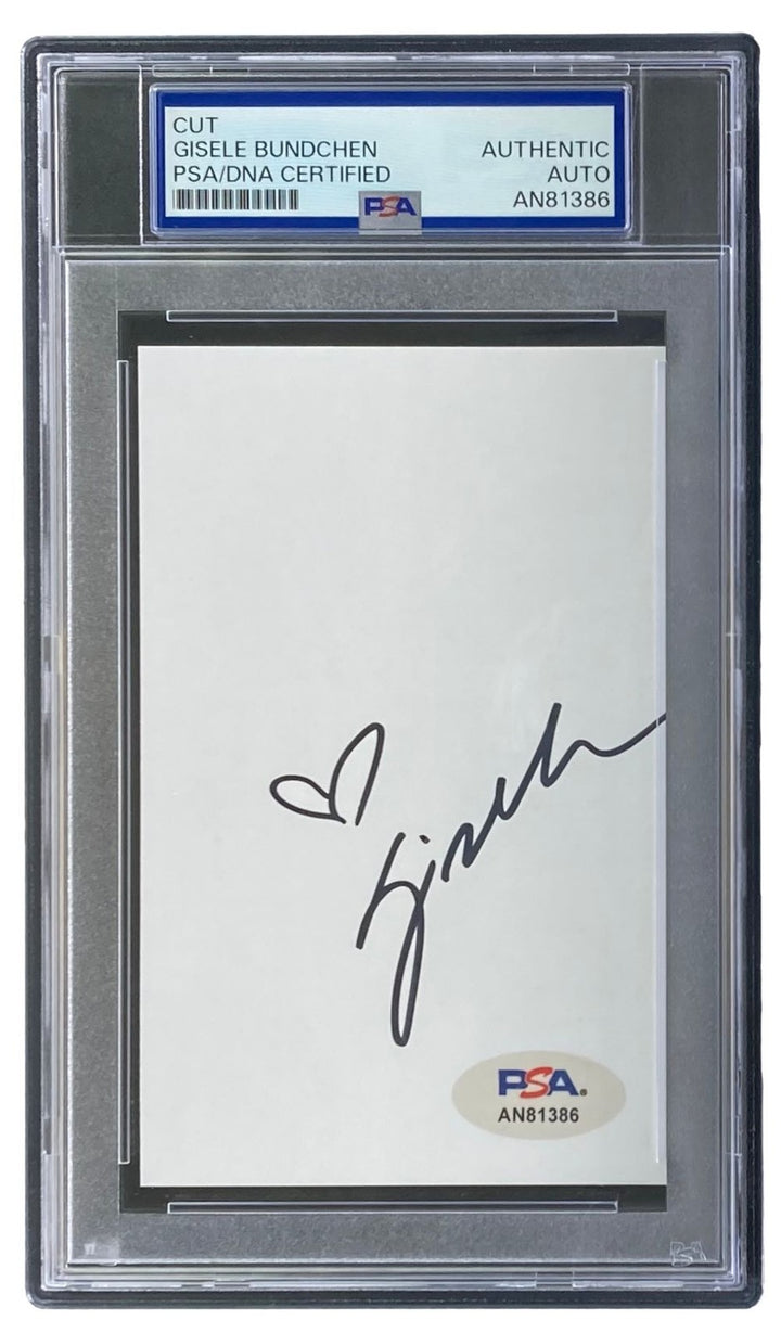 Gisele Bundchen Signed Slabbed Cut Signature PSA