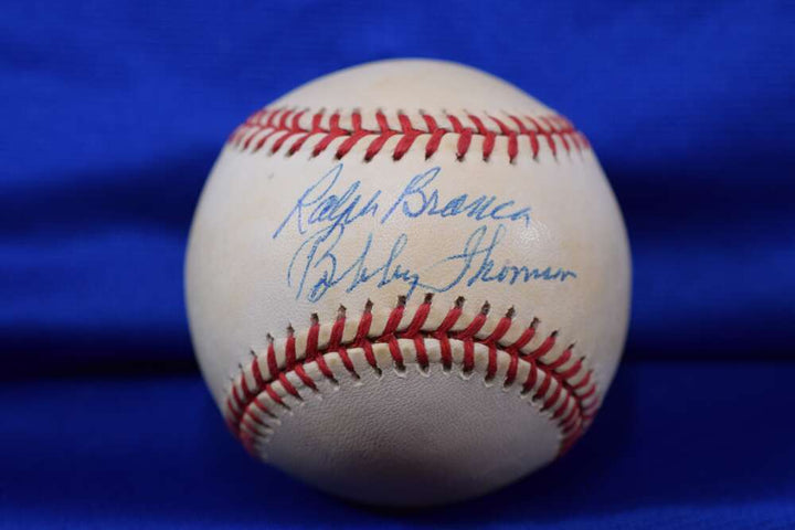 Ralph Brance Bobby Thomson JSA Coa Autograph National League Signed Baseball