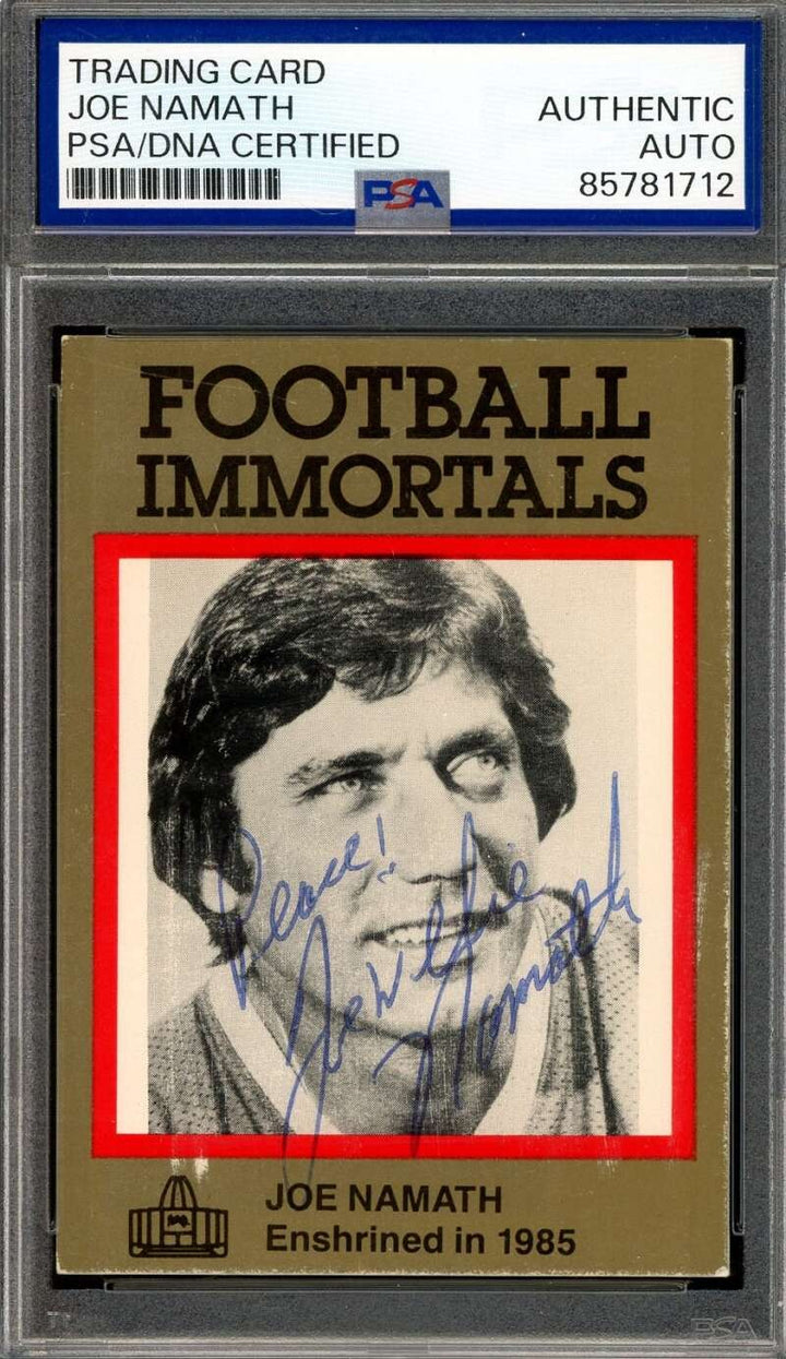 Joe Namath PSA DNA Signed 1985 Football Immortals Autograph