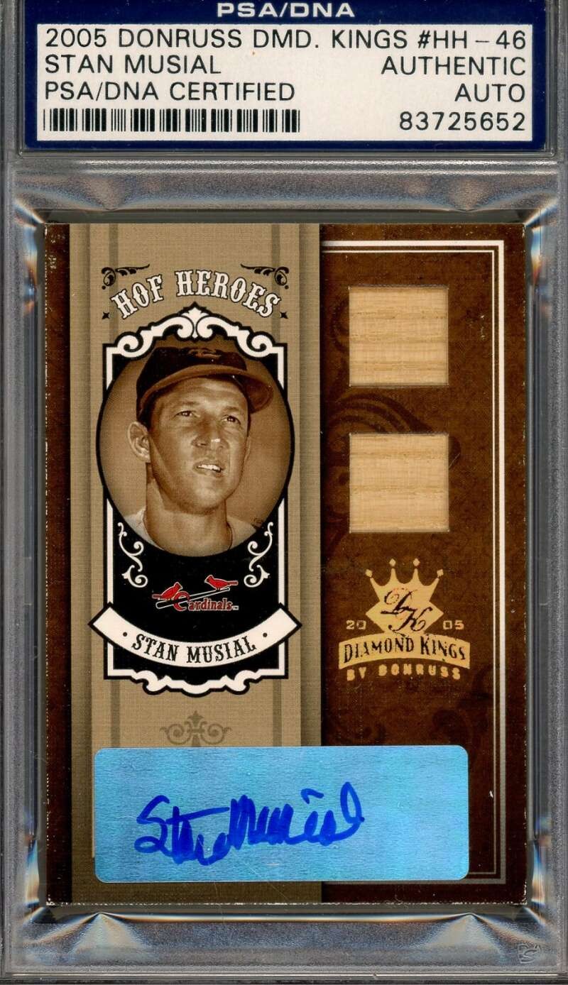 Stan Musial PSA DNA Signed 2005 Donruss Diamond Kings HOF Heroes Autograph