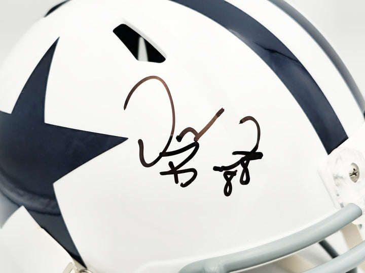Dez Bryant Auto Cowboys White Throwback Full Size Speed Replica Helmet Beckett