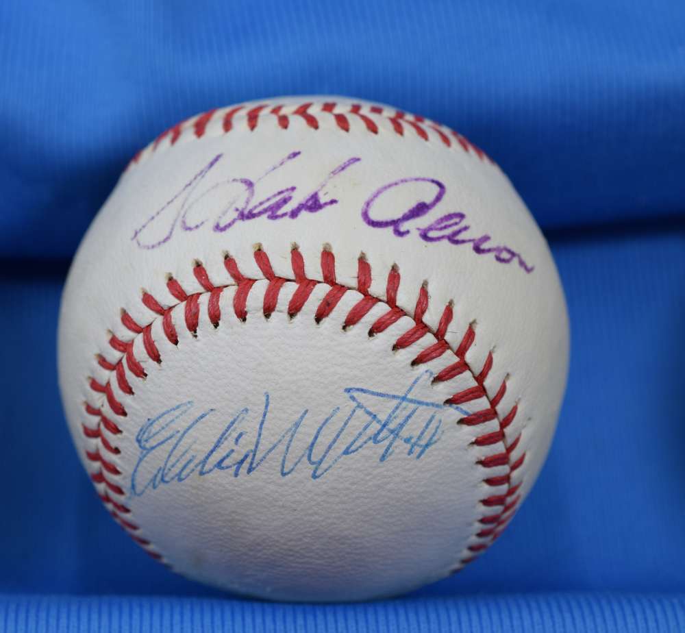Hank Aaron Eddie Mathews Psa Dna Reach Cronin American League Signed Baseball