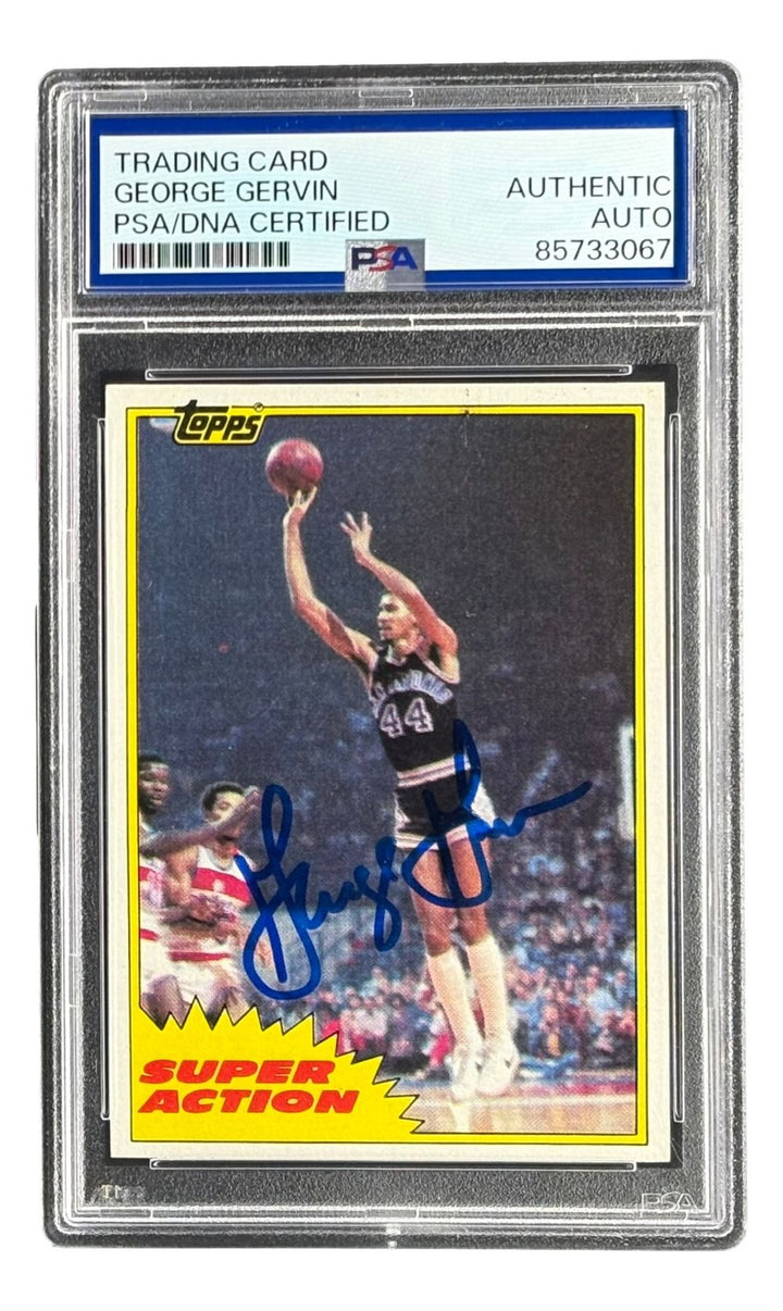 George Gervin Signed 1981 Topps #106 Spurs Trading Card PSA/DNA