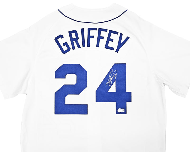 Mariners Ken Griffey Jr. Auto White Auth Mitchell Ness 1989 Cooperstown Jersey L