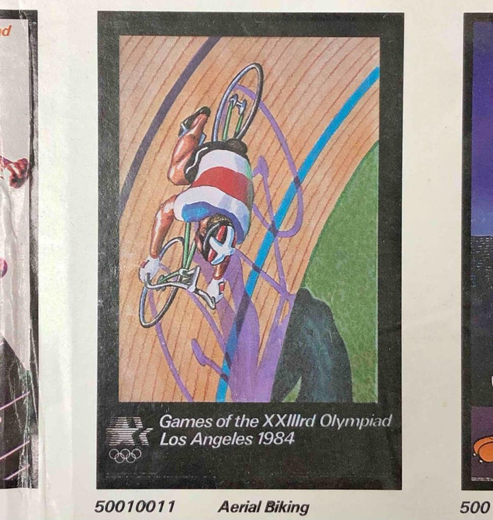 original 1984 Los Angeles LA Olympic Games 22x34 Cycling Olympiad poster New