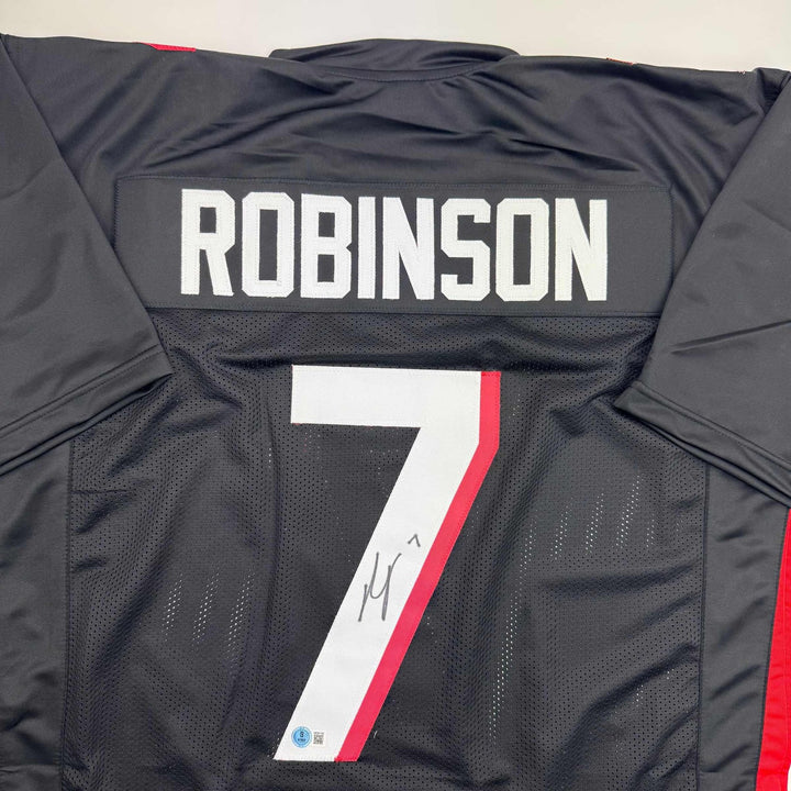 Autographed/Signed Bijan Robinson Atlanta Black Jersey Beckett BAS COA
