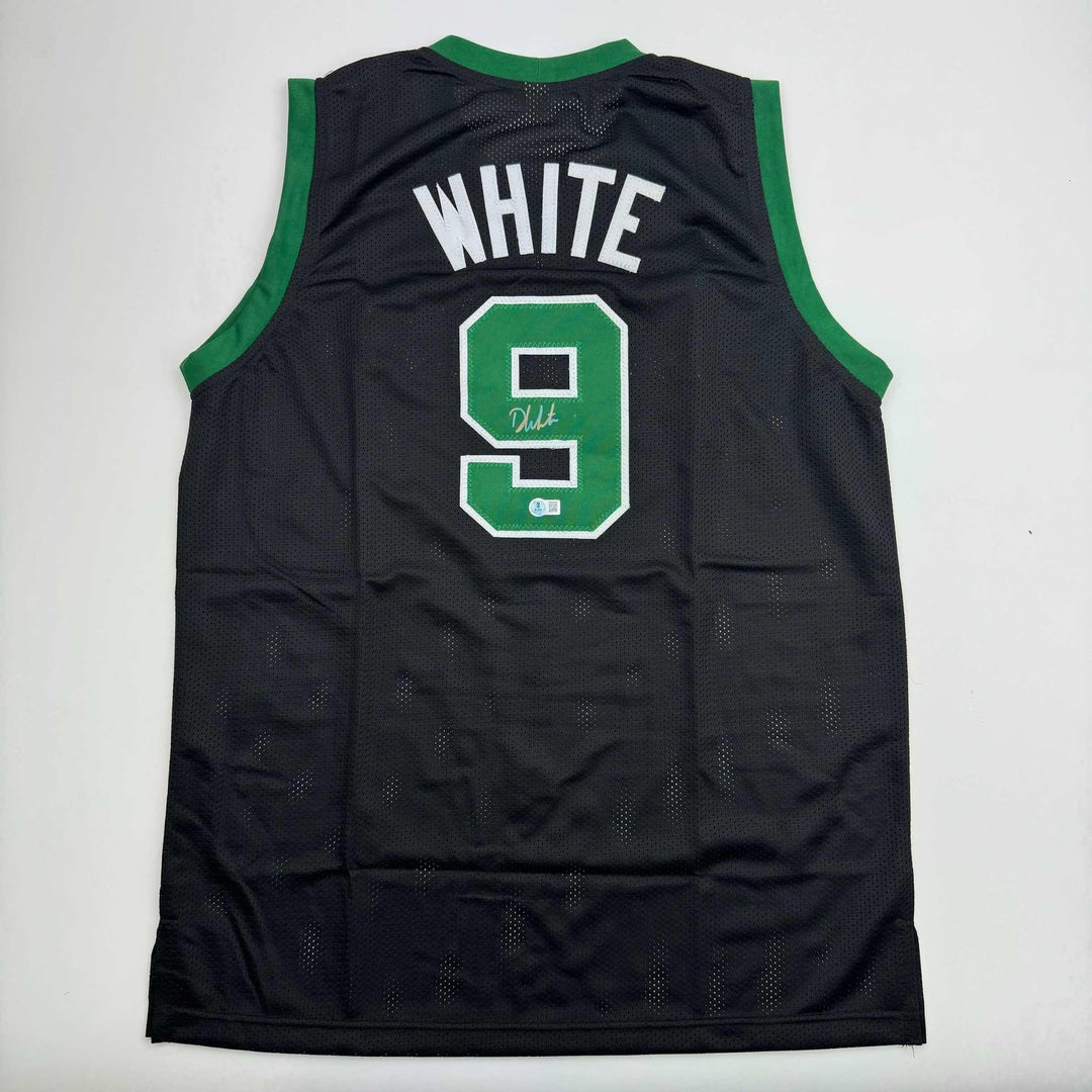 Autographed/Signed Derrick White Boston Black Jersey Beckett BAS COA