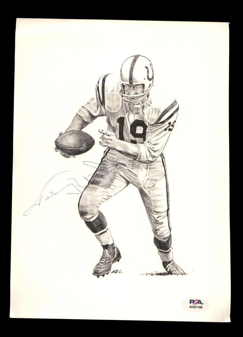 Johnny Unitas PSA DNA Vintage Signed 8x10 Photo Colts Autographed