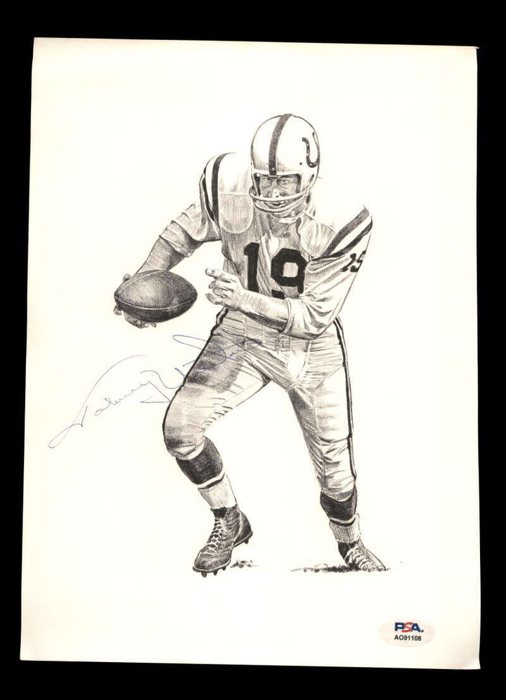 Johnny Unitas PSA DNA Vintage Signed 8x10 Photo Colts Autographed