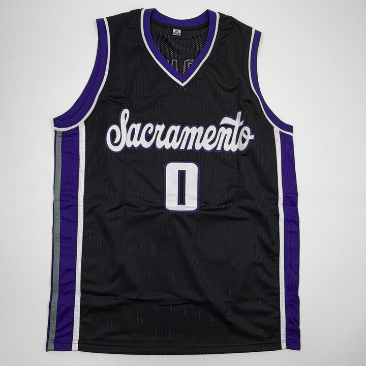 Autographed/Signed Malik Monk Sacramento Black Basketball Jersey Beckett BAS COA