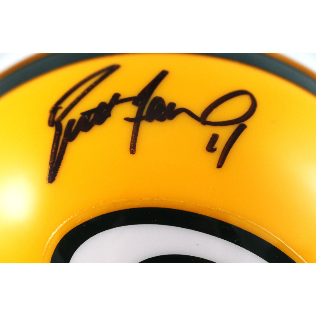 Brett Favre Autographed Green Bay Packers Mini Helmet Left Side Beckett 53162