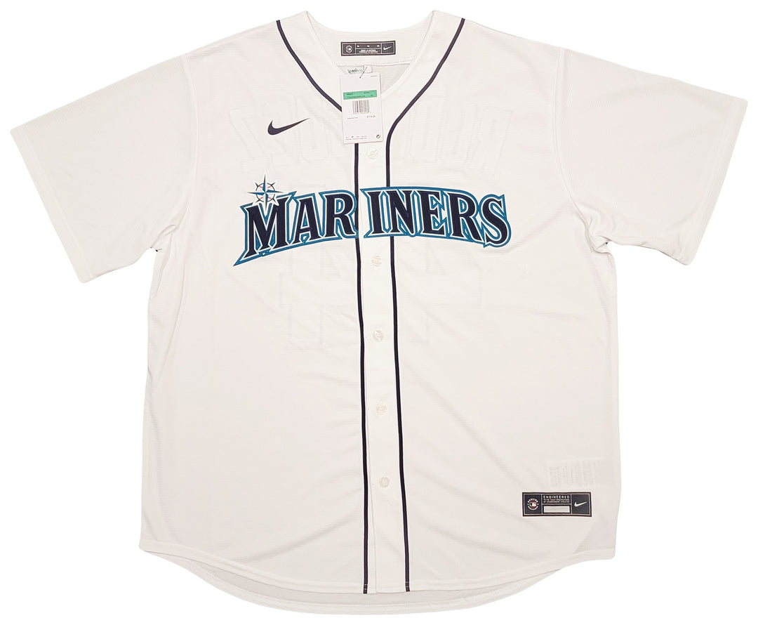 Seattle Mariners Julio Rodriguez Signed White Nike Jersey Size XL Beckett