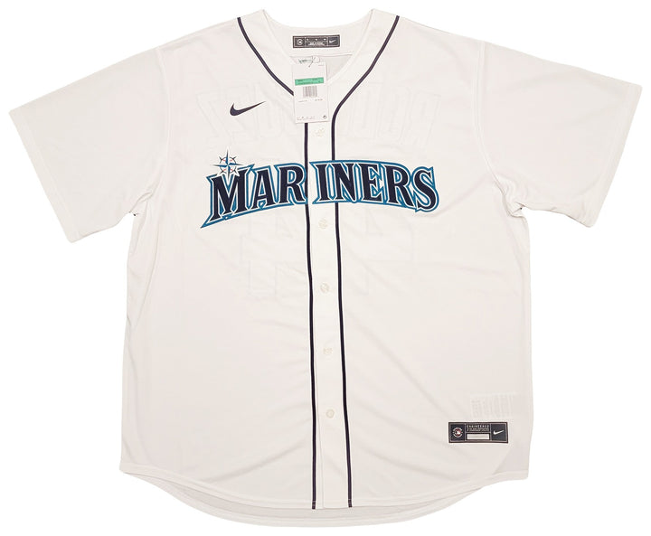 Seattle Mariners Julio Rodriguez Signed White Nike Jersey Size XL Beckett