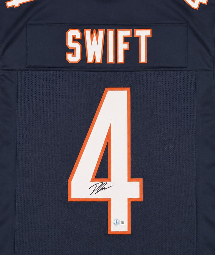 Chicago Bears D'Andre Swift Signed Blue Jersey Beckett BAS Witness