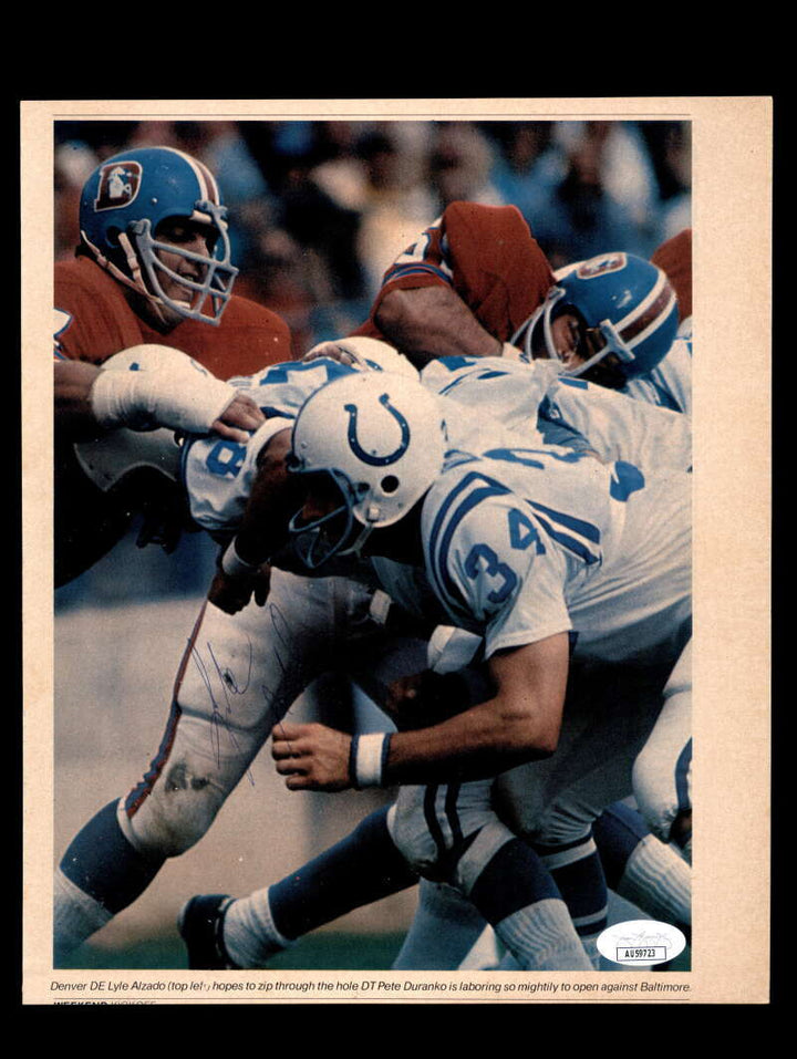 Lyle Alzado JSA Autograph 8x10 Signed Vintage Photo 1970s Broncos