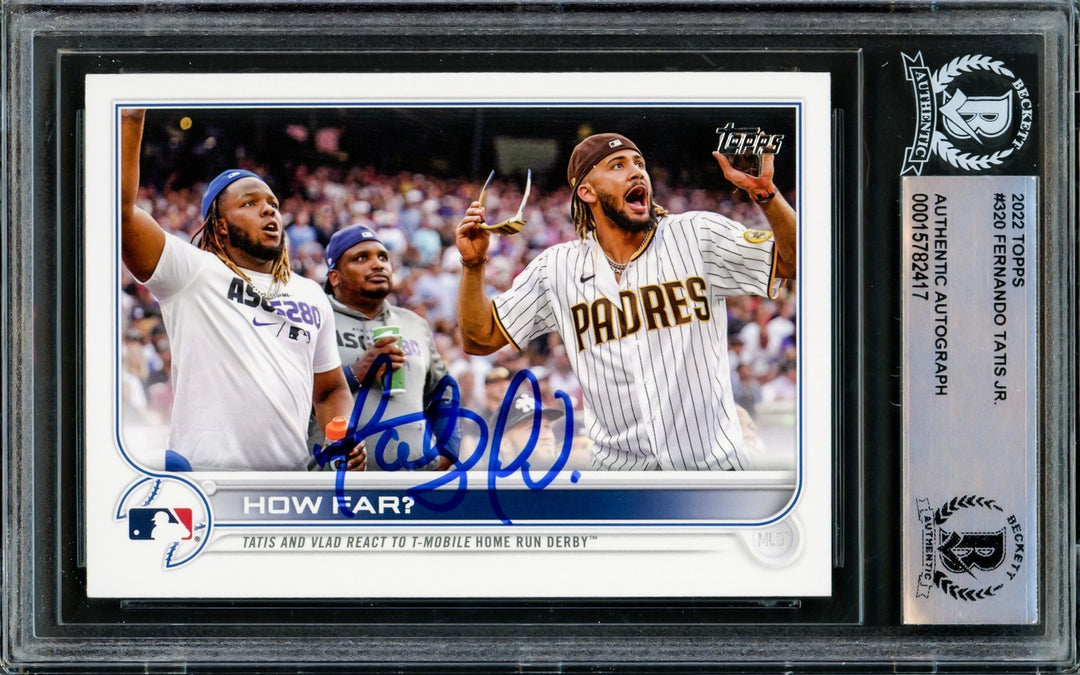 Fernando Tatis Jr. Signed 2022 Topps Card #320 San Diego Padres Beckett