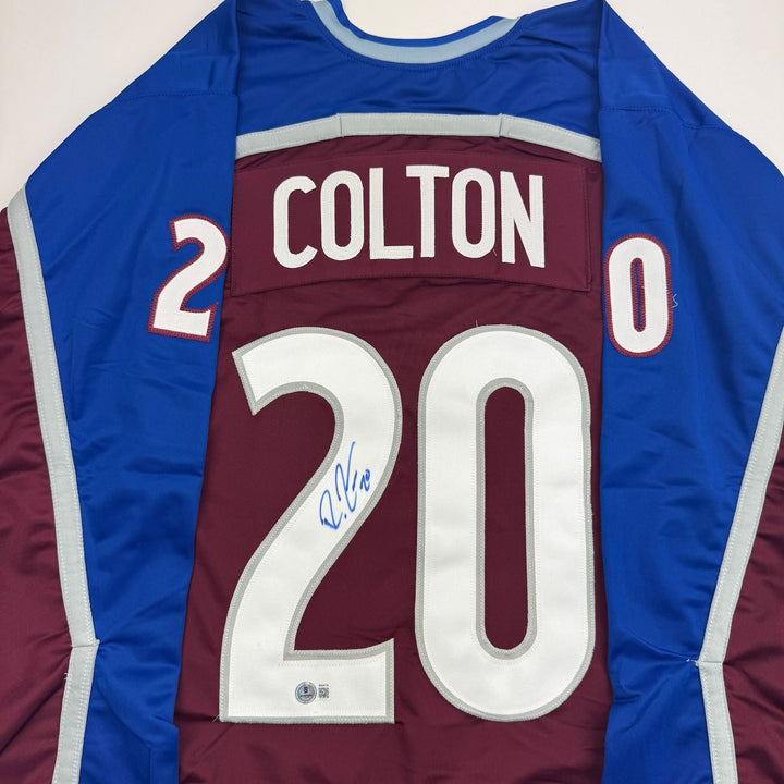Autographed/Signed Ross Colton Colorado Maroon Jersey Beckett BAS COA