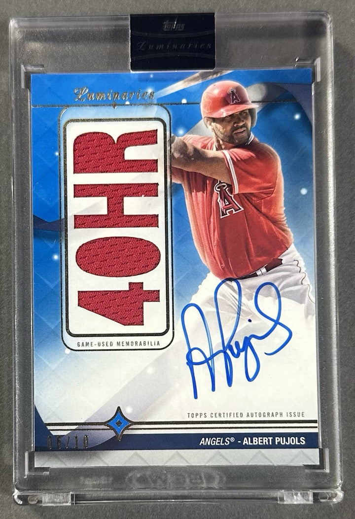 2023 Topps Luminaries Home Run Kings Albert Pujols Mt Auto Relic /10 HOF Sealed