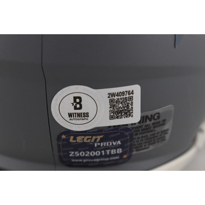 Ed Reed Autographed Baltimore Ravens Slate Mini Helmet Beckett Witness 49257