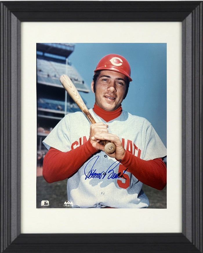 Johnny Bench signed Cincinnati Reds 8x10 Photo Framed- COA (Big Red Machine/HOF)