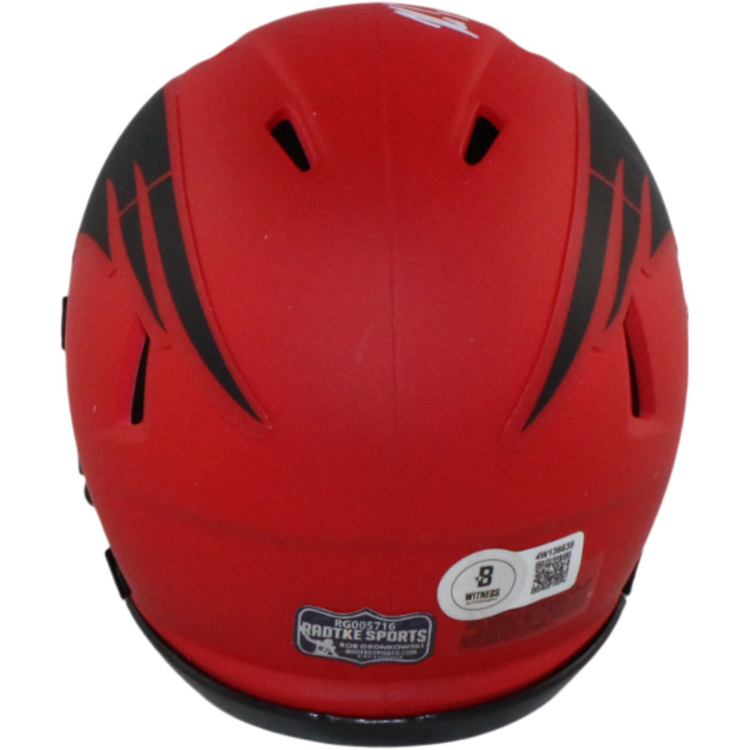 Rob Gronkowski Autographed New England Patriots Rave Mini Helmet Beckett 54754