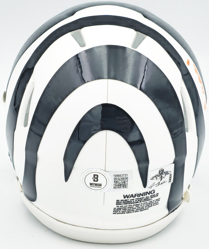 Ja'Marr Chase Signed Bengals White 2022 Alternate Speed Mini Helmet Beckett Wit