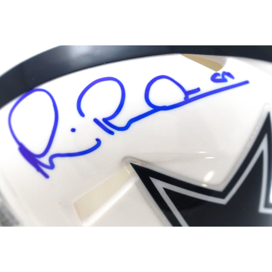 Michael Irvin Autographed Dallas Cowboys Alt Mini Helmet Beckett Witness 51767
