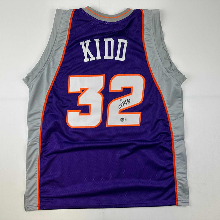 Autographed/Signed Jason Kidd Phoenix Purple Jersey Beckett BAS COA